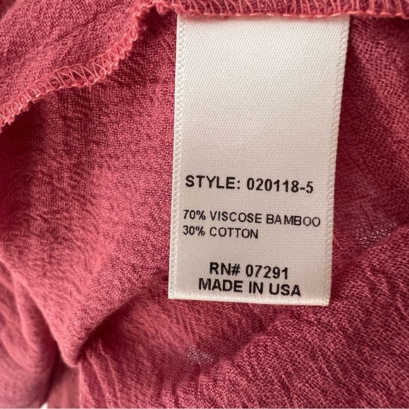 NWT Johnny Was guava gauze pom pom top xs women - Picture 8 of 8